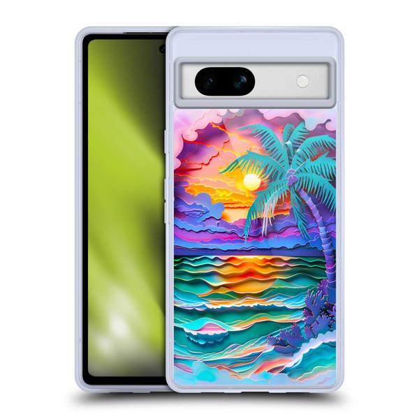 Haroulita Sceneries Sunset Soft Gel Case for Google Pixel 7a