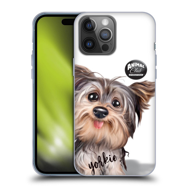 Animal Club International Faces Yorkie Soft Gel Case for Apple iPhone 14 Pro Max