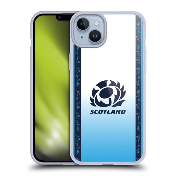 Scotland Rugby 2024/25 Crest Kit Away Soft Gel Case for Apple iPhone 14 Plus