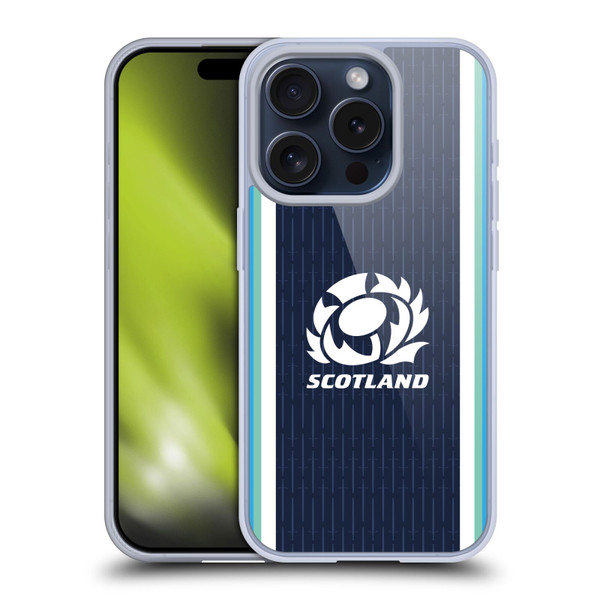 Scotland Rugby 2024/25 Crest Kit Home Soft Gel Case for Apple iPhone 15 Pro