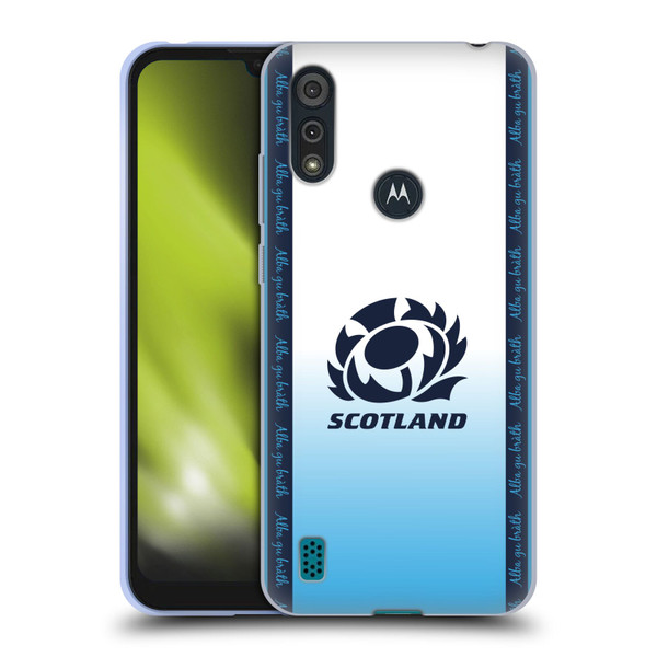 Scotland Rugby 2024/25 Crest Kit Away Soft Gel Case for Motorola Moto E6s (2020)