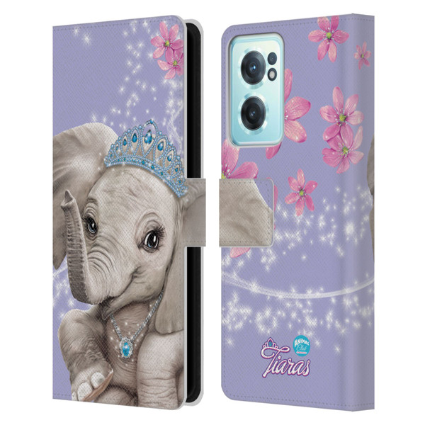 Animal Club International Royal Faces Elephant Leather Book Wallet Case Cover For OnePlus Nord CE 2 5G