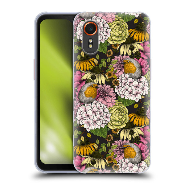 Katerina Kirilova Graphics Robins In The Garden Soft Gel Case for Samsung Galaxy Xcover7 5G