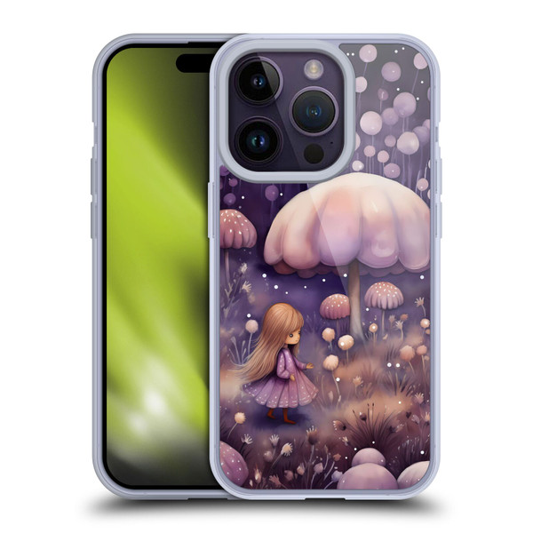 Haroulita Whimsical Girl And Mushroom Soft Gel Case for Apple iPhone 14 Pro