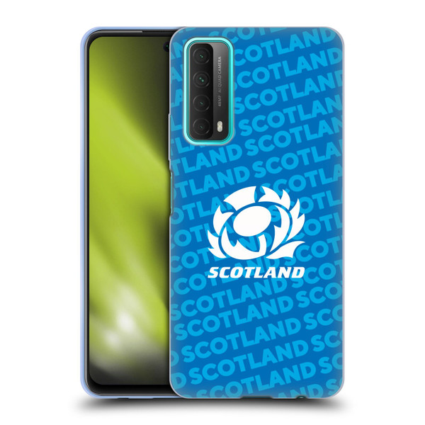 Scotland Rugby Graphics Logo Blue Soft Gel Case for Huawei P Smart (2021)