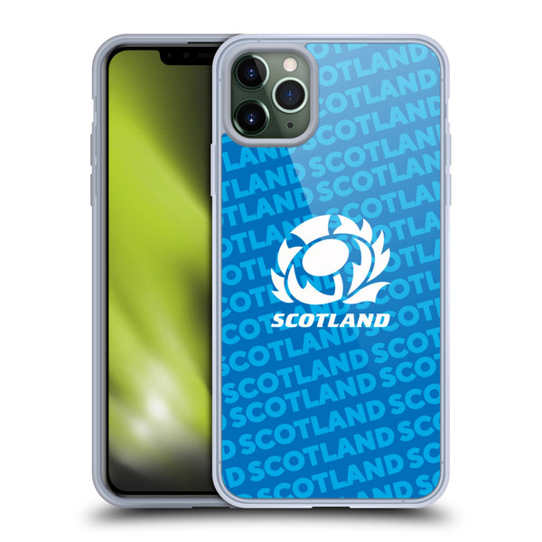 Scotland Rugby Graphics Logo Blue Soft Gel Case for Apple iPhone 11 Pro Max