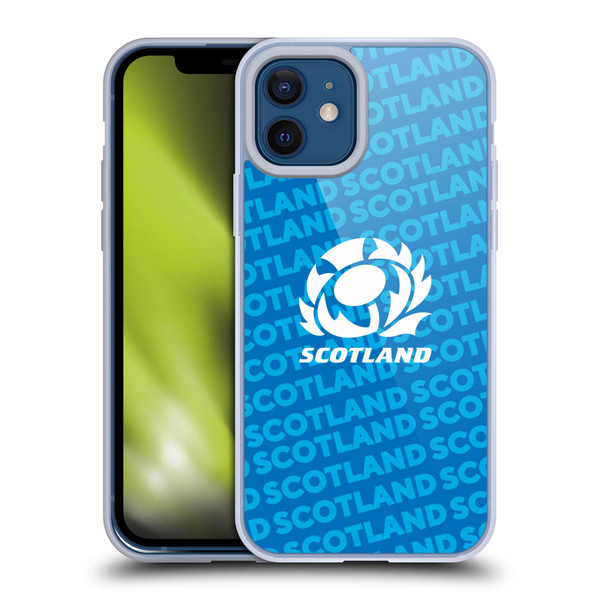 Scotland Rugby Graphics Logo Blue Soft Gel Case for Apple iPhone 12 / iPhone 12 Pro