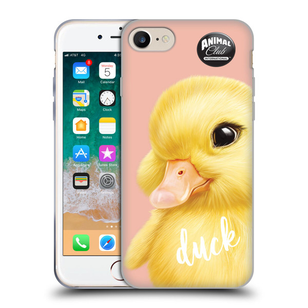 Animal Club International Faces Duck Soft Gel Case for Apple iPhone 7 / 8 / SE 2020 & 2022