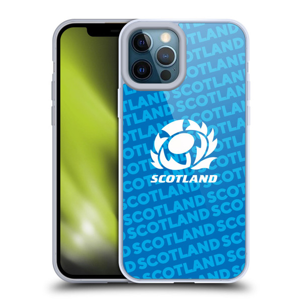 Scotland Rugby Graphics Logo Blue Soft Gel Case for Apple iPhone 12 Pro Max