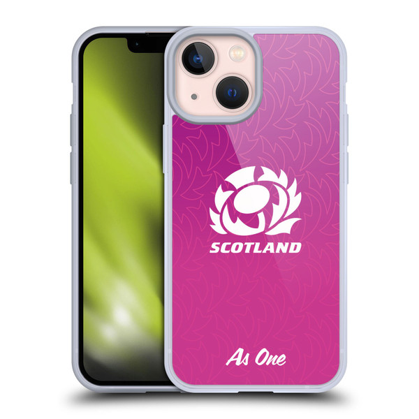 Scotland Rugby Graphics Gradient Pattern Soft Gel Case for Apple iPhone 13 Mini