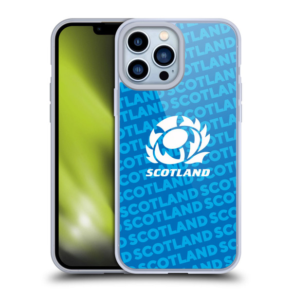 Scotland Rugby Graphics Logo Blue Soft Gel Case for Apple iPhone 13 Pro Max