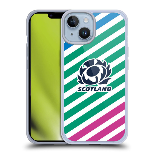 Scotland Rugby Graphics Lines Soft Gel Case for Apple iPhone 14
