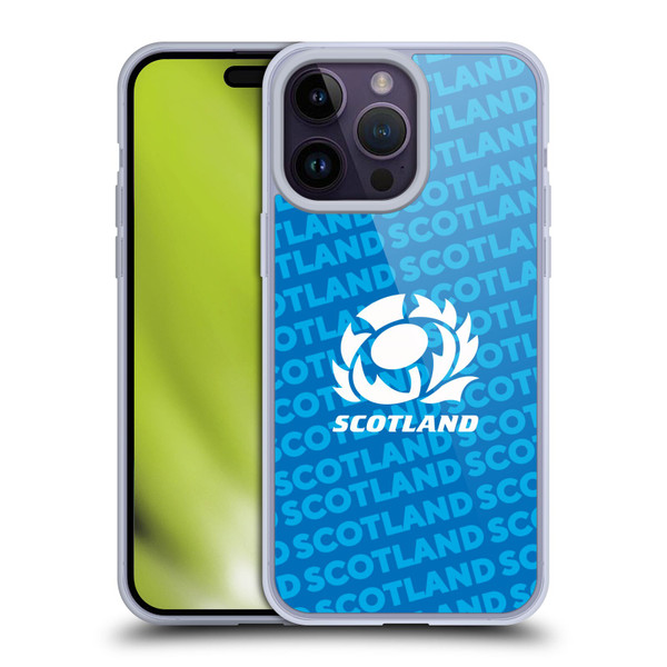 Scotland Rugby Graphics Logo Blue Soft Gel Case for Apple iPhone 14 Pro Max