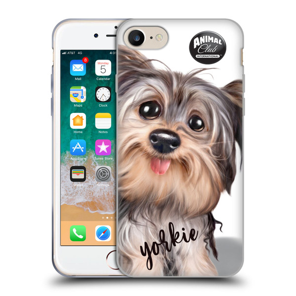 Animal Club International Faces Yorkie Soft Gel Case for Apple iPhone 7 / 8 / SE 2020 & 2022