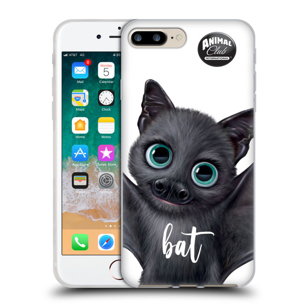Animal Club International Faces Bat Soft Gel Case for Apple iPhone 7 Plus / iPhone 8 Plus
