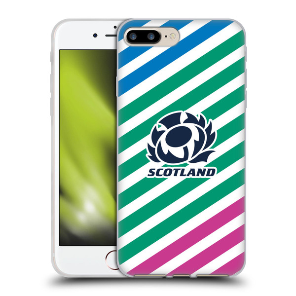 Scotland Rugby Graphics Lines Soft Gel Case for Apple iPhone 7 Plus / iPhone 8 Plus