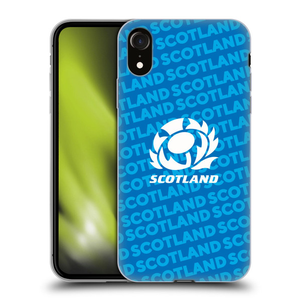 Scotland Rugby Graphics Logo Blue Soft Gel Case for Apple iPhone XR