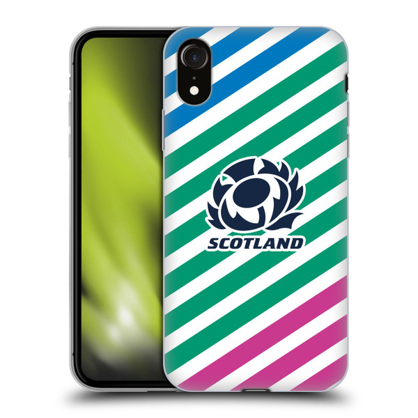 Scotland Rugby Graphics Lines Soft Gel Case for Apple iPhone XR
