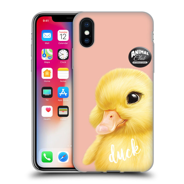 Animal Club International Faces Duck Soft Gel Case for Apple iPhone X / iPhone XS