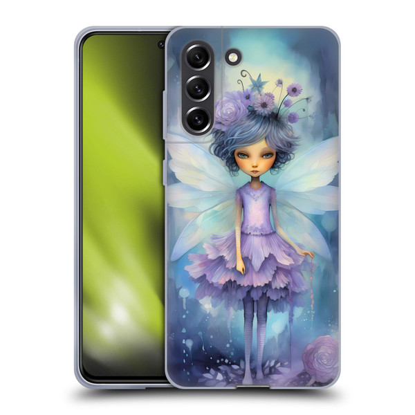 Haroulita Whimsical Purple Hair Fairy Soft Gel Case for Samsung Galaxy S21 FE 5G