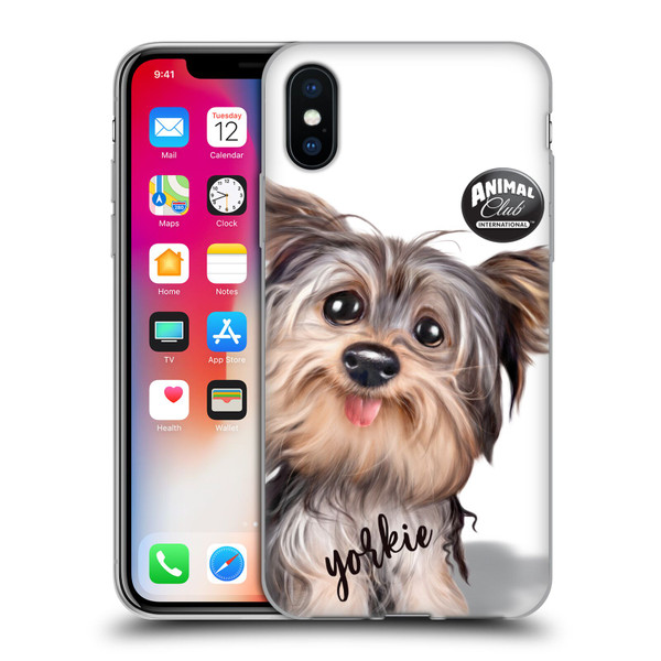 Animal Club International Faces Yorkie Soft Gel Case for Apple iPhone X / iPhone XS