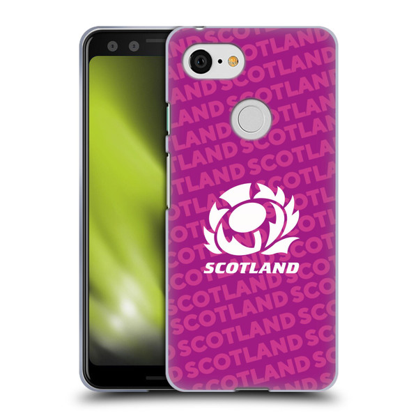 Scotland Rugby Graphics Logo Purple Soft Gel Case for Google Pixel 3