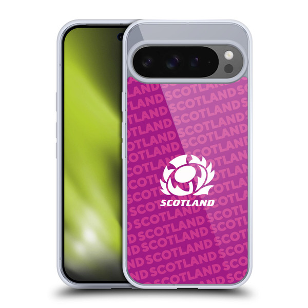 Scotland Rugby Graphics Logo Purple Soft Gel Case for Google Pixel 9 Pro XL