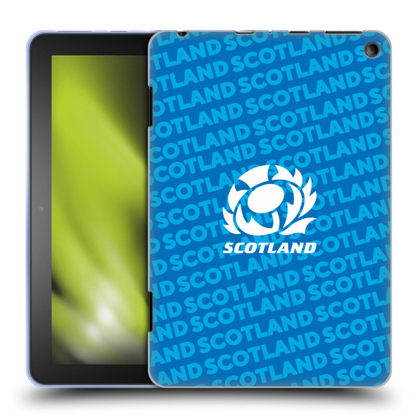 Scotland Rugby Graphics Logo Blue Soft Gel Case for Amazon Fire HD 8/Fire HD 8 Plus 2020