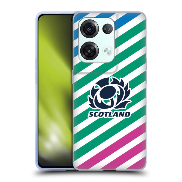 Scotland Rugby Graphics Lines Soft Gel Case for OPPO Reno8 Pro