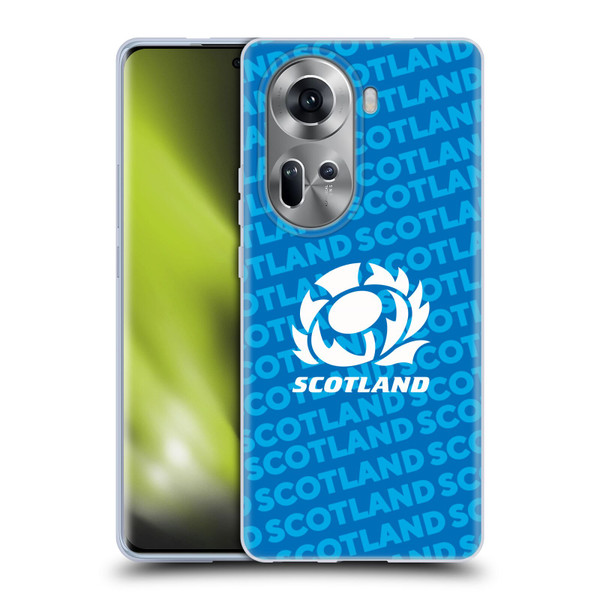 Scotland Rugby Graphics Logo Blue Soft Gel Case for OPPO Reno11