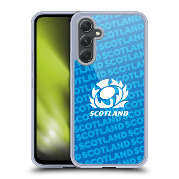 Scotland Rugby Graphics Logo Blue Soft Gel Case for Samsung Galaxy A54 5G