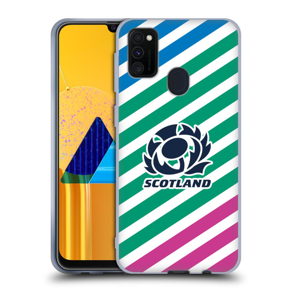 Scotland Rugby Graphics Lines Soft Gel Case for Samsung Galaxy M30s (2019)/M21 (2020)