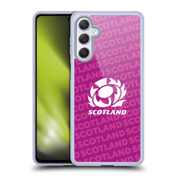 Scotland Rugby Graphics Logo Purple Soft Gel Case for Samsung Galaxy M54 5G