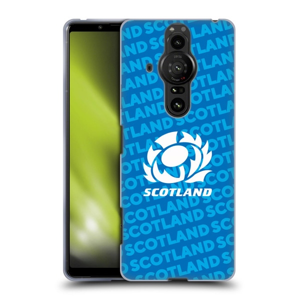 Scotland Rugby Graphics Logo Blue Soft Gel Case for Sony Xperia Pro-I