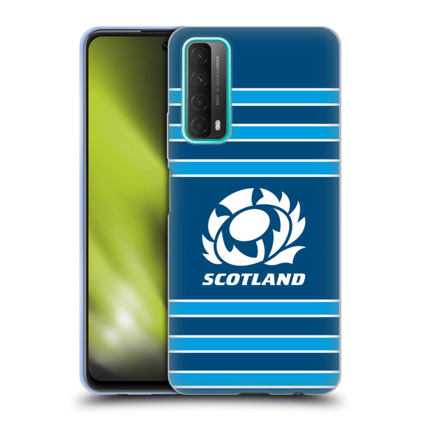 Scotland Rugby Logo 2 Stripes Soft Gel Case for Huawei P Smart (2021)
