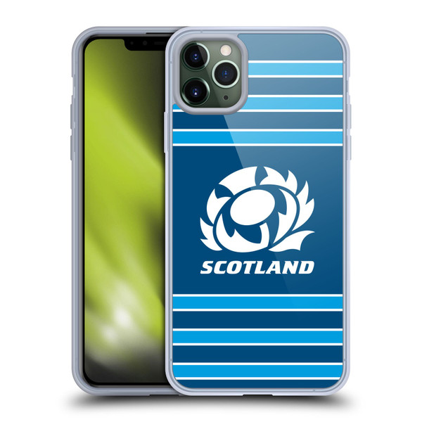 Scotland Rugby Logo 2 Stripes Soft Gel Case for Apple iPhone 11 Pro Max