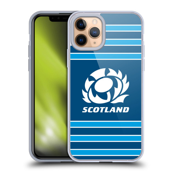 Scotland Rugby Logo 2 Stripes Soft Gel Case for Apple iPhone 11 Pro