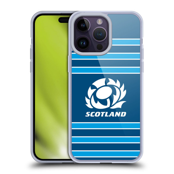 Scotland Rugby Logo 2 Stripes Soft Gel Case for Apple iPhone 14 Pro Max
