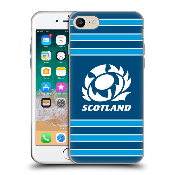 Scotland Rugby Logo 2 Stripes Soft Gel Case for Apple iPhone 7 / 8 / SE 2020 & 2022