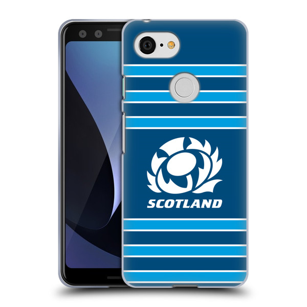 Scotland Rugby Logo 2 Stripes Soft Gel Case for Google Pixel 3