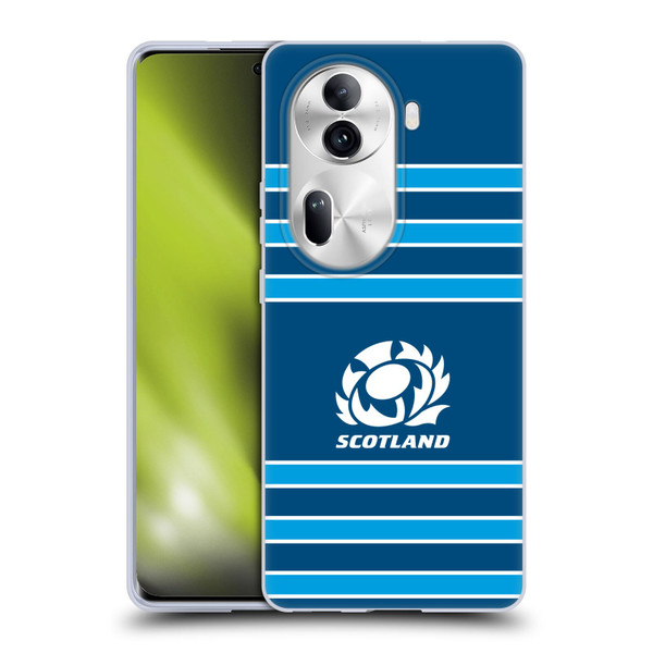 Scotland Rugby Logo 2 Stripes Soft Gel Case for OPPO Reno11 Pro