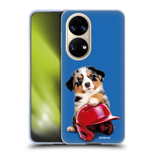 P.D. Moreno Sport Puppies Australian Shepherd Helmet Soft Gel Case for Huawei P50
