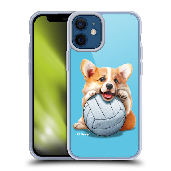 P.D. Moreno Sport Puppies Corgi Volleyball Soft Gel Case for Apple iPhone 12 Mini