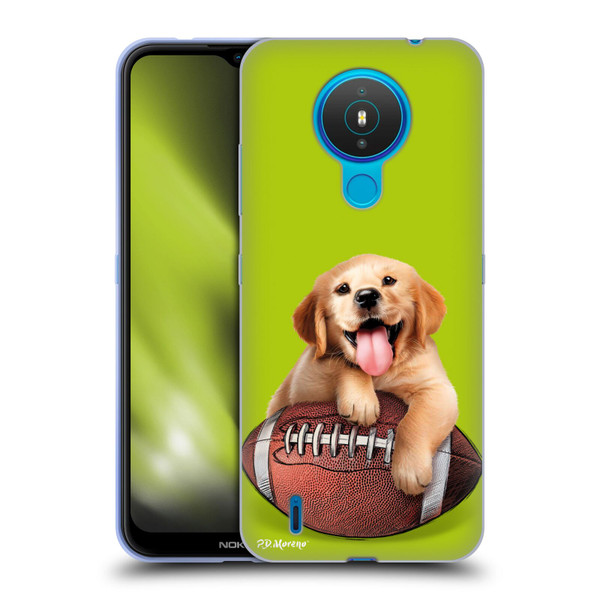 P.D. Moreno Sport Puppies Golden Retriever Football Soft Gel Case for Nokia 1.4