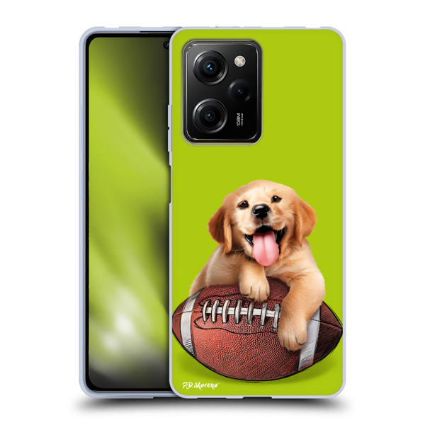 P.D. Moreno Sport Puppies Golden Retriever Football Soft Gel Case for Xiaomi Redmi Note 12 Pro 5G