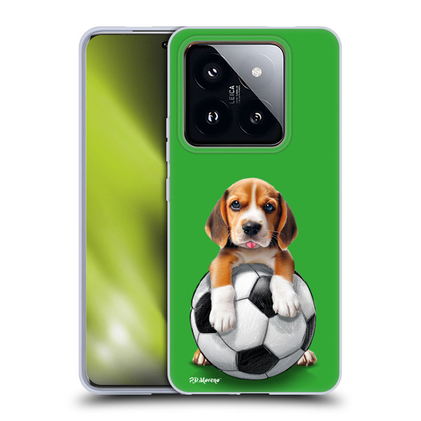 P.D. Moreno Sport Puppies Beagle Soccer Soft Gel Case for Xiaomi 14 Pro