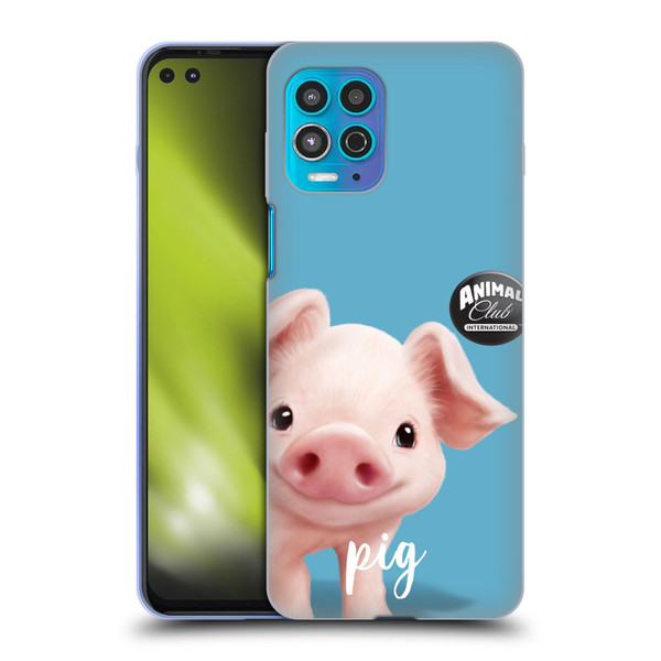 Animal Club International Faces Pig Soft Gel Case for Motorola Moto G100