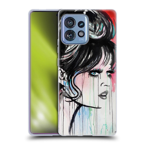 LouiJoverArt Red Ink God Created Woman Soft Gel Case for Motorola Moto Edge 40 Pro