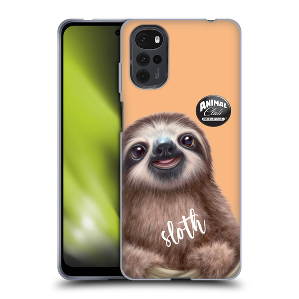 Animal Club International Faces Sloth Soft Gel Case for Motorola Moto G22