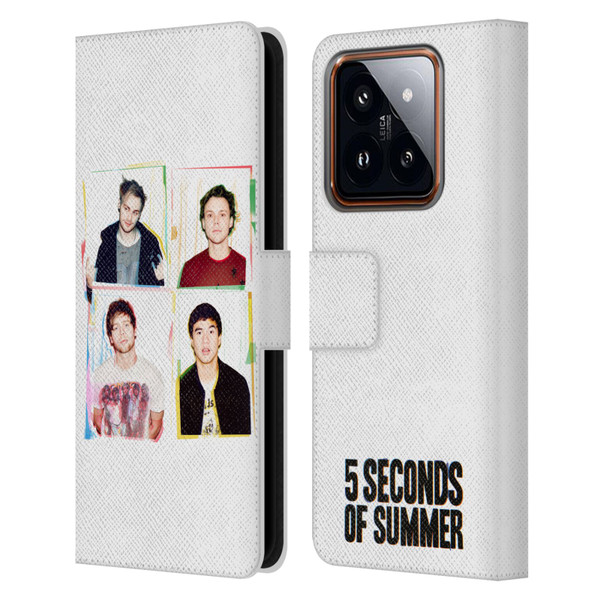 5 Seconds of Summer Posters Polaroid Leather Book Wallet Case Cover For Xiaomi 14